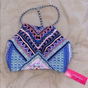 Brand new bright Aztec bikini top! Size M
